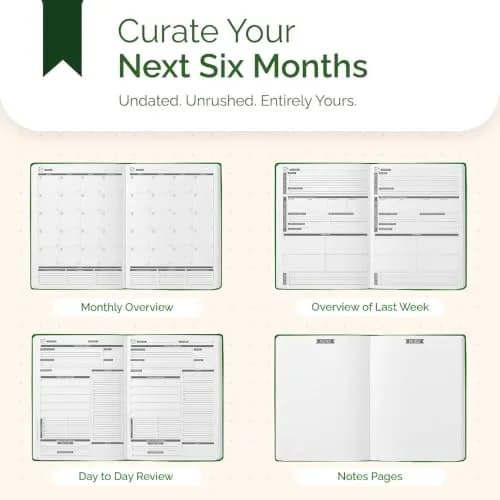 Panda Planner Pro A4 Daily Planner 2026 Dark Green | Undated, Deep Organization for Students & Professionals thumbnail 5