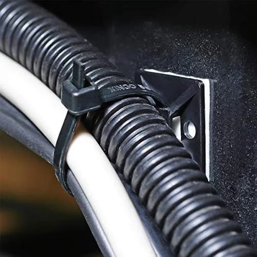 XHF Black 200pcs Cable Tie Mounts with 8" Ties & Screws | Strong Adhesive for Cable Management thumbnail 4