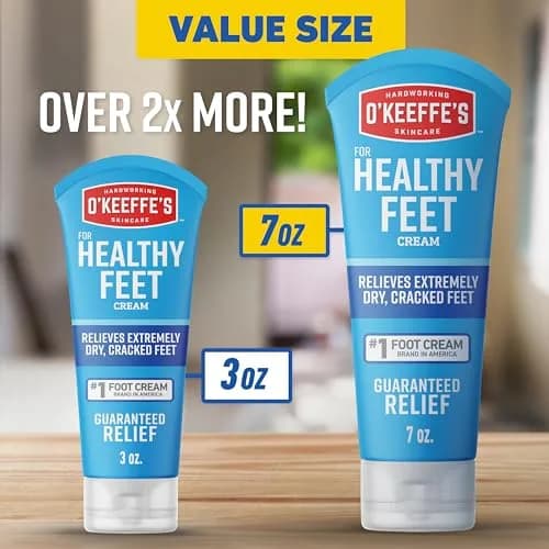 O'Keeffe's for Healthy Feet Foot Cream 7 oz (198 g) | Heals, Relieves & Repairs Extremely Dry, Cracked Feet thumbnail 4