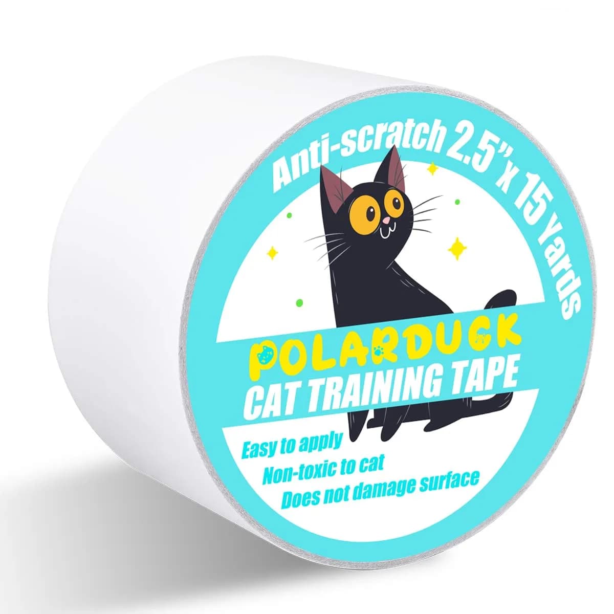 Polarduck Anti Cat Scratch Tape 3 inches x 30 Yards | Protects Furniture from Cat Scratches — 2.5 Inches X 15 Yards