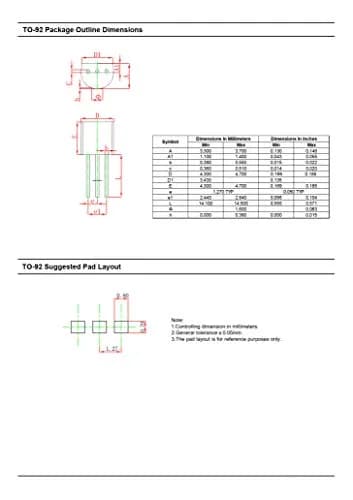 CHANZON PNP Power BJT Bipolar Junction Transistor TO-92 Pack of 100 | High-Performance Power Management thumbnail 5