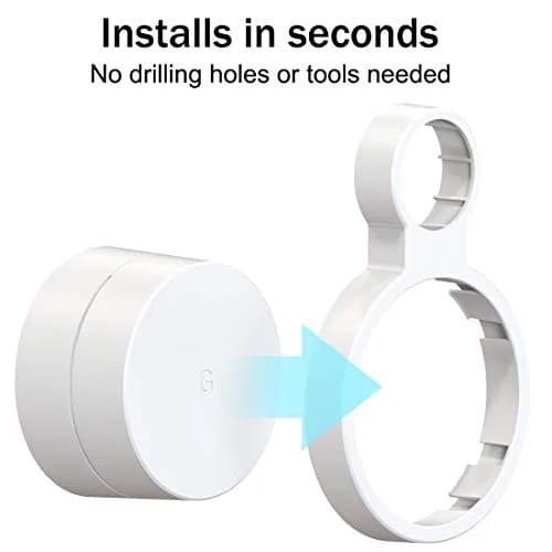 Pefecon Outlet Wall Mount for Google Wifi (2020 Model) | White, 1 Pack thumbnail 5