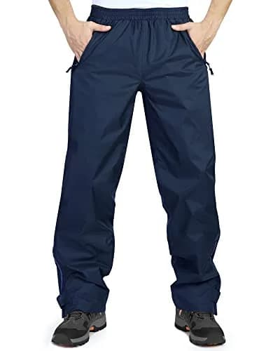 33,000ft Men's Rain Pants Waterproof Windproof Navy | Breathable, Seam-Sealed Outdoor Rainwear thumbnail 1