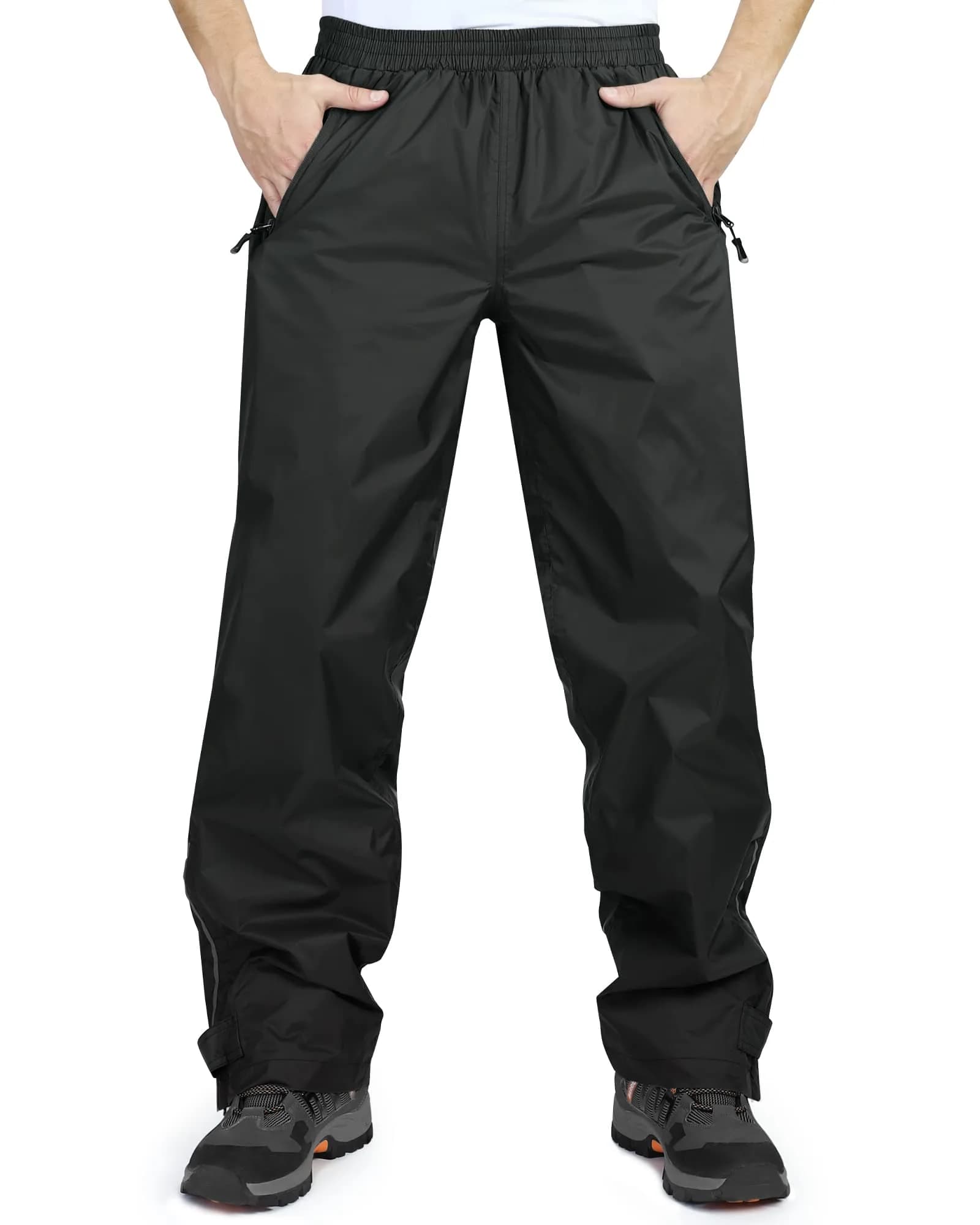33,000ft Men's Rain Pants Waterproof Windproof Breathable Mesh Lining 36W x 30L | Outdoor Rain Gear - main product image