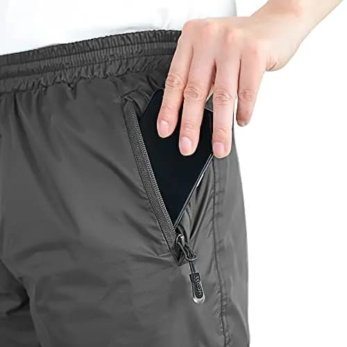 33,000ft Men's Rain Pants Waterproof Windproof Grey | Breathable, Seam-Sealed, Adjustable Fit thumbnail 6