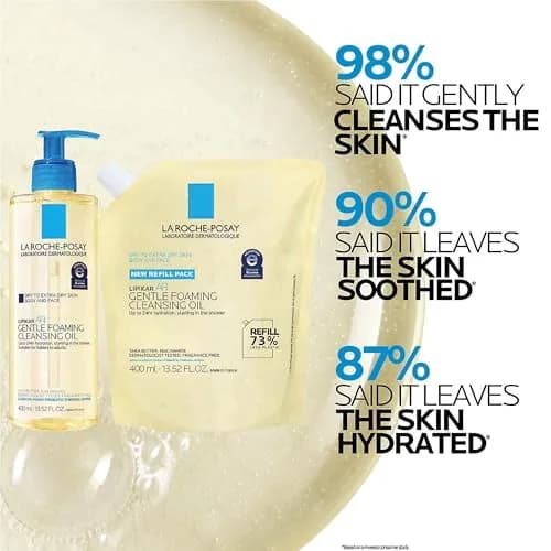 La Roche-Posay Lipikar AP+ Gentle Foaming Cleansing Oil, Refill, 13.52oz | Hydrates & Soothes Sensitive Skin thumbnail 5