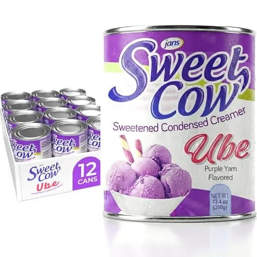 Jans Ube Condensed Milk 13.40 oz (379.9 g) Pack of 12 | Authentic Filipino Dessert Ingredient thumbnail 1