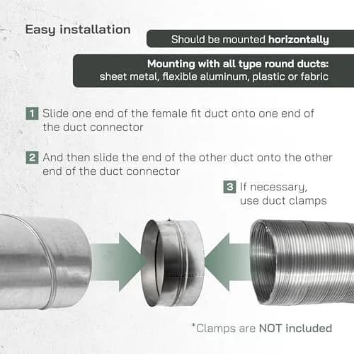 Vent Systems 10" Inch Backdraft Damper Galvanized Steel | One-Way Airflow Blocker for HVAC thumbnail 4