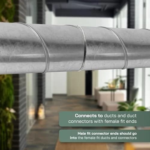 Vent Systems 10" Inch Backdraft Damper Galvanized Steel | One-Way Airflow Blocker for HVAC thumbnail 5
