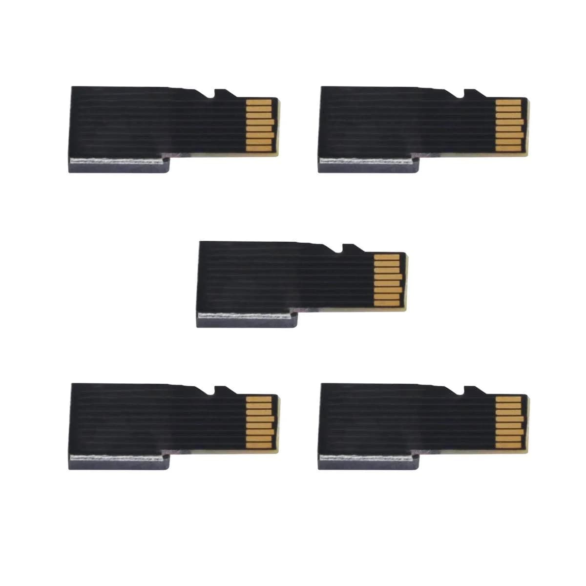 cablecc Micro SD TF Memory Card Extension Adapter Extender 5-Pack | Male to Female for Mobile & Tablet