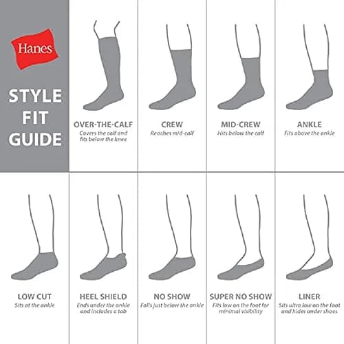 Hanes Mens Max Cushioned Crew Socks 6 Pack | Moisture-Wicking & Odor Control Comfort thumbnail 4