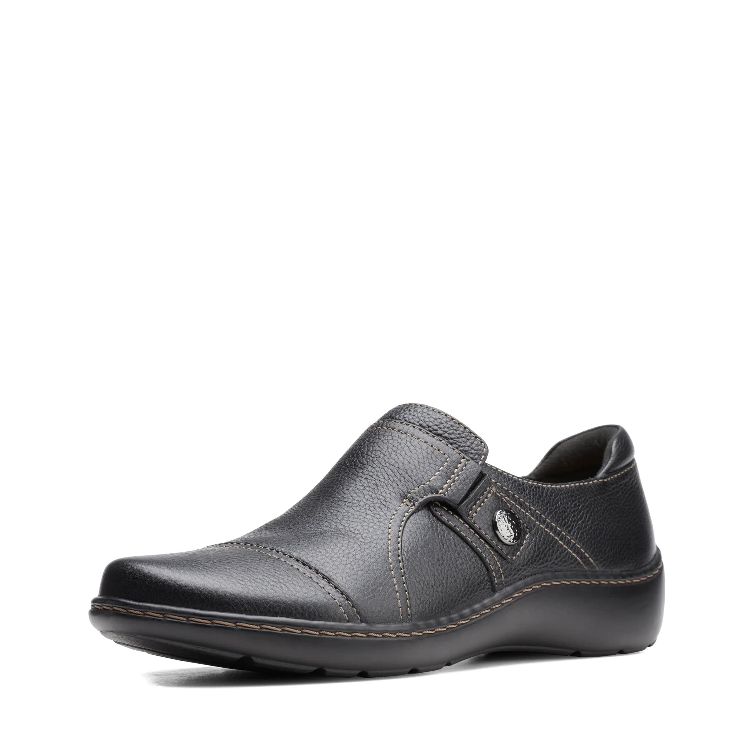 Clarks Women's Cora Poppy Loafer 12 | Slip-On Leather Comfort Shoe - main product image