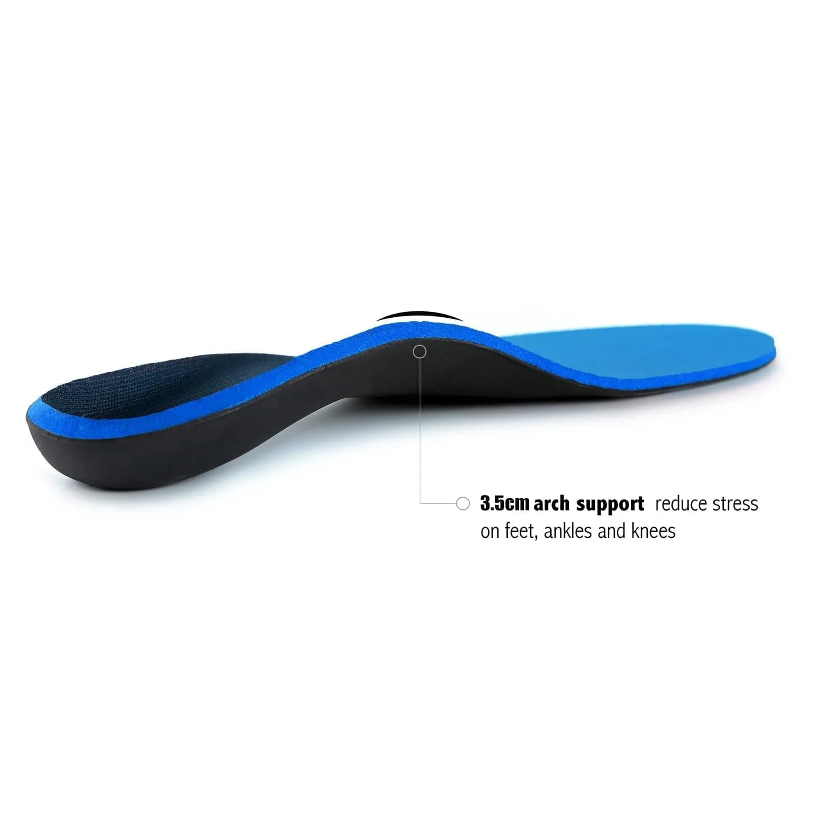 WALK·HERO Arch Support Inserts for Men & Women, Plantar Fasciitis High Arch Support Insoles, Orthotics Shoe Inserts for Flat Feet, Foot Pain Relief Shock Absorption & Cushioning (Men's 15-15.5) thumbnail 3