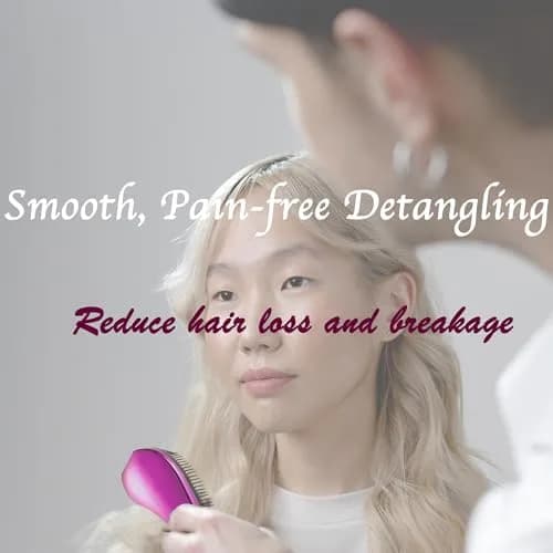 WYNK Detangling Hairbrush 2 Pack (Green & Pink) | Gentle Tangle Remover for Wet & Dry Hair thumbnail 3