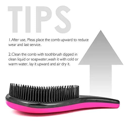 WYNK Detangling Hairbrush 2 Pack (Green & Pink) | Gentle Tangle Remover for Wet & Dry Hair thumbnail 4