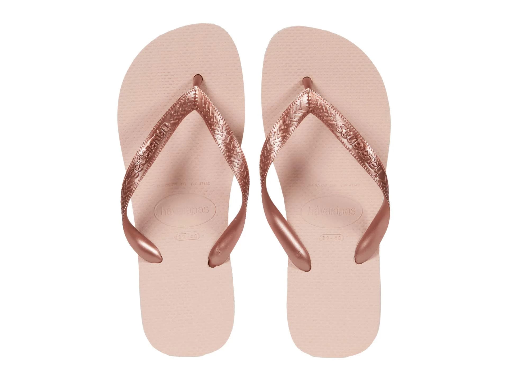Havaianas Women's Top Tiras Flip Flop Sandal Ballet Rose 24cm (US Women's 9-10) | Slip-Resistant Rubber Beachwear - main product image