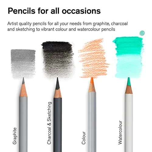 Winsor & Newton Studio Collection Charcoal Pencils, 6 Count (100g / 0.11kg) | ACMI Certified Non-Toxic thumbnail 4