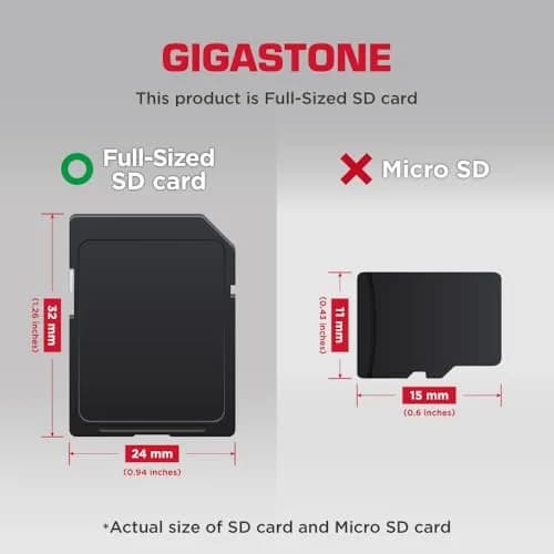 Gigastone 64GB SD Card 5-Pack UHS-I U1 Class 10 SDXC Memory Card 64GB (2.27 oz) | Full HD Video Olympus Digital Camera thumbnail 2