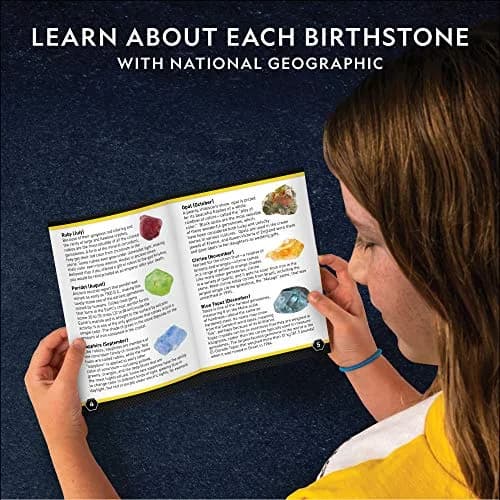 National Geographic Birthstone Dig Kit with 12 Genuine Gemstones & Tools | Ages 8+ thumbnail 5