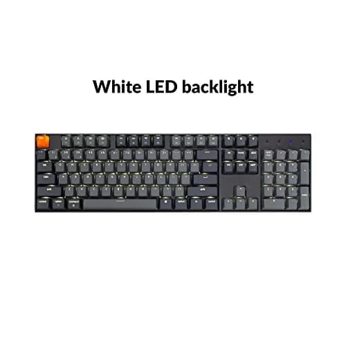 Keychron K10 Full Size Mechanical Keyboard with Super Brown Switches | White LED Backlight, Bluetooth 5.1, USB-C Wired, Mac/Windows Compatible thumbnail 9