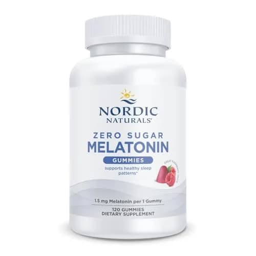 Nordic Naturals Melatonin Gummies 120 Count | Sugar-Free Raspberry Sleep Aid with Antioxidant Support thumbnail 1