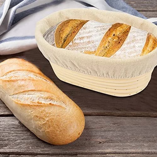 Stormshopping 8 inch Oval Bread Proofing Basket & Liner | Professional & Home Use thumbnail 7