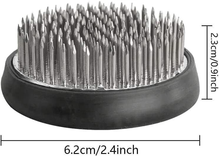 alladaga Stainless Steel Pin Flower Frog 60mm (2.4 Inch) | 169 Needles for Floral Arrangement thumbnail 3