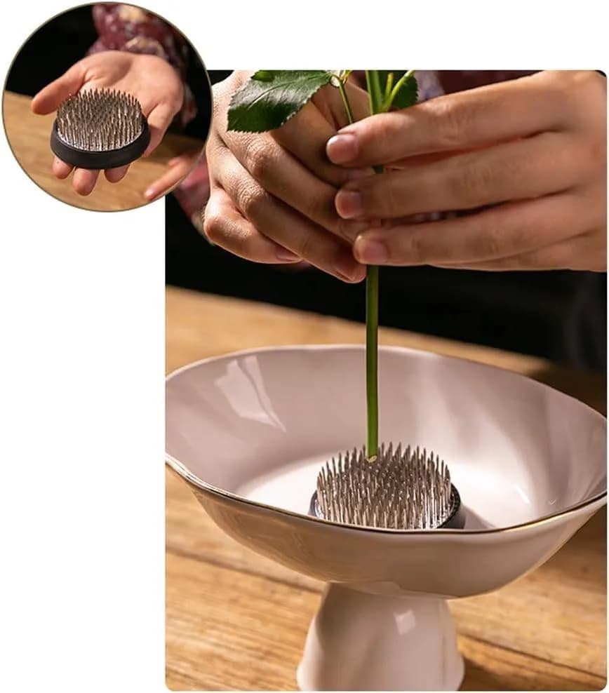 alladaga Stainless Steel Pin Flower Frog 60mm (2.4 Inch) | 169 Needles for Floral Arrangement thumbnail 7