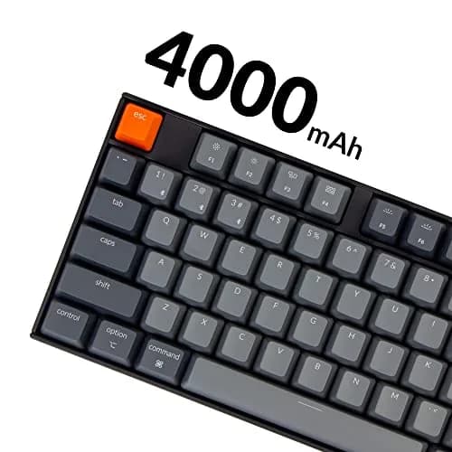 Keychron K10 Full Size Mechanical Gaming Keyboard with White LED Backlight | Mac & Windows Compatible, Super Red Switches, Bluetooth 5.1 & USB-C Wired thumbnail 7