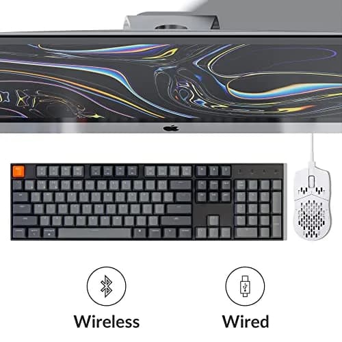 Keychron K10 Full Size Mechanical Gaming Keyboard with White LED Backlight | Mac & Windows Compatible, Super Red Switches, Bluetooth 5.1 & USB-C Wired thumbnail 3
