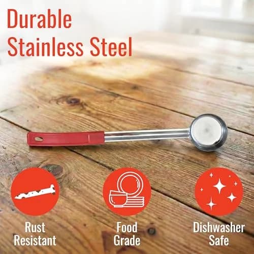 Habanerofire 2 oz Solid Stainless Steel Portion Control Ladle Spoodle - Pack of 2 | Commercial Grade for Soups & Sauces thumbnail 4
