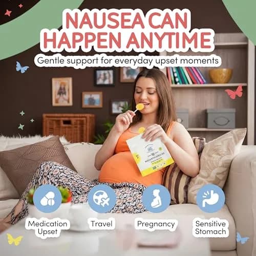 MommaBear Nausea & Motion Sickness with Real Honey & Ginger – 10 Pack | Gentle Relief for Pregnant & Kids thumbnail 3