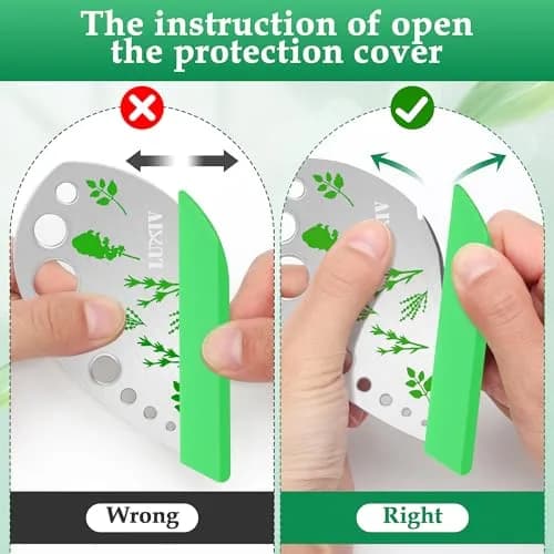 Luxiv Herb Stripper Tool Stainless Steel 9-Hole Leaf Peeler with Knife 12.2cm (4.8in) | 2-Pack for Kale, Herbs & Vegetables thumbnail 8