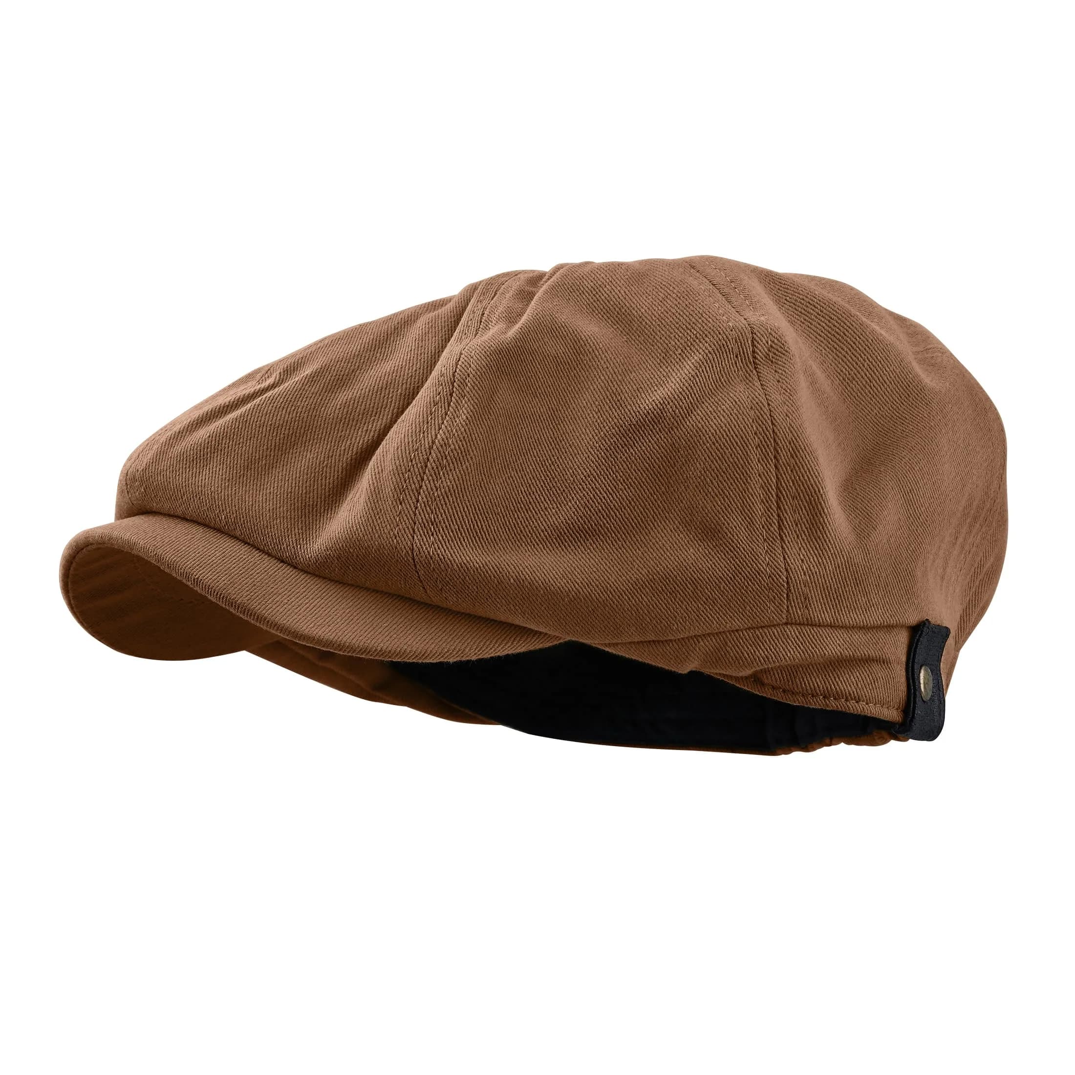 Croogo Newsboy Flat Cap Gatsby Ivy Cotton Cabbie Hat | Classic Style, Breathable & Durable (56-60cm)