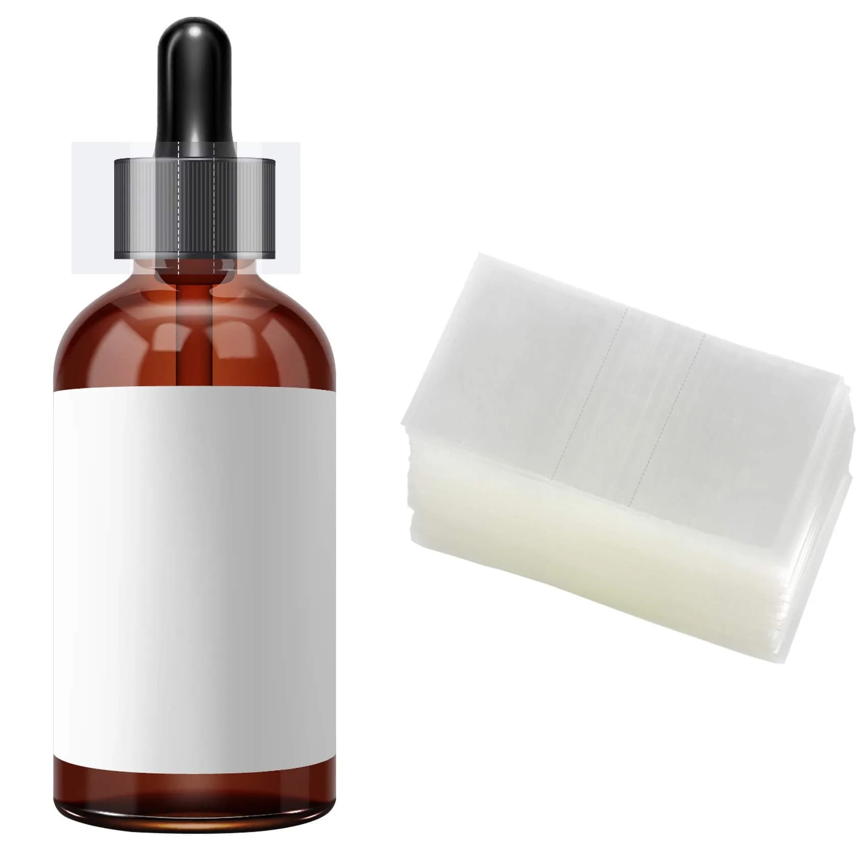 Morepack Clear Perforated Heat Shrink Bands for Bottles Jars 45x23mm (600 Pieces) | Tamper Evident Seal for Dropper Bottles - main product image