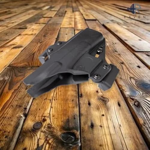 Raven Concealment Systems Perun Gun Holster Compatible with Sig Sauer P320C, X Carry, and M18 | Open Carry OWB Strongside | Black Finish thumbnail 5