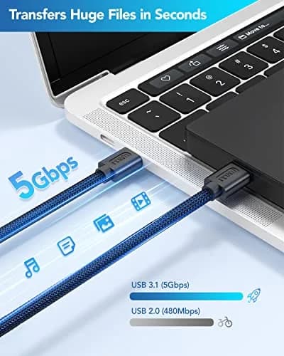 ANDTOBO USB 3.0 A to A Cable 3.3 FT | High-Speed Data & Charging thumbnail 2