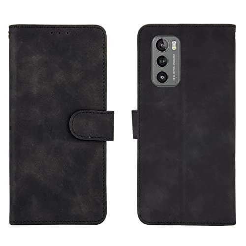 DAMONDY Black Flip Wallet Case for LG Wing 5G (1 Unit) | Genuine PU Leather with Card Slots & Kickstand thumbnail 3
