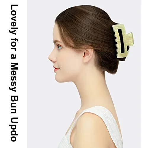 Magicsky Hair Claw Clips for Women Thick & Thin Hair | Elegant 4-Pack, Acrylic & Alloy, 3.4 x 0.9 x 1.6 inches thumbnail 5