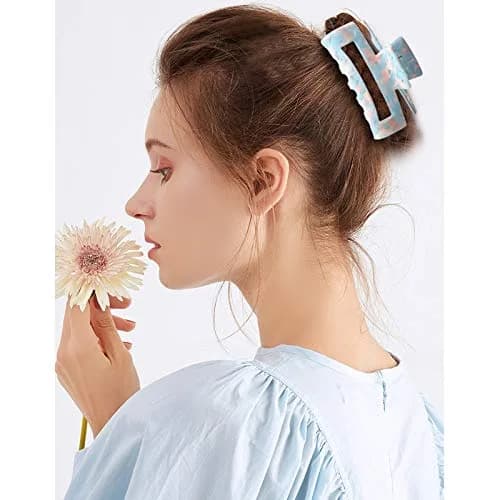 Magicsky Hair Claw Clips for Women Thick & Thin Hair | Elegant 4-Pack, Acrylic & Alloy, 3.4 x 0.9 x 1.6 inches thumbnail 3