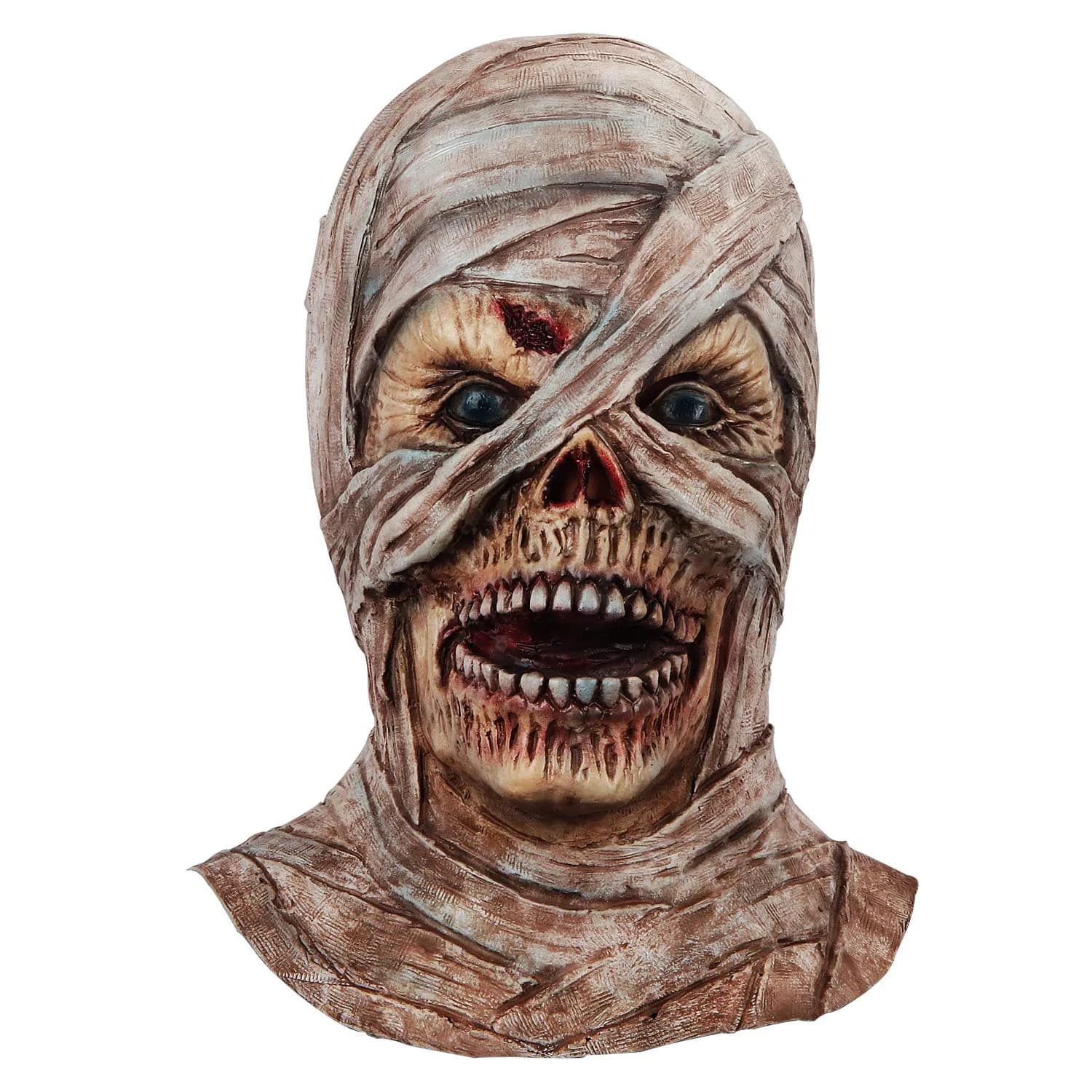 MOLEZU Horror Mummy Mask Scary Halloween Latex Head | Creepy Masks for Adults - main product image
