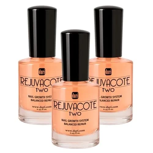 Duri Rejuvacote 2 Balanced Repair Nail Growth Base and Top Coat, 0.45 Fl Oz (Pack of 3) | Strengthens & Repairs Fragile Nails thumbnail 1