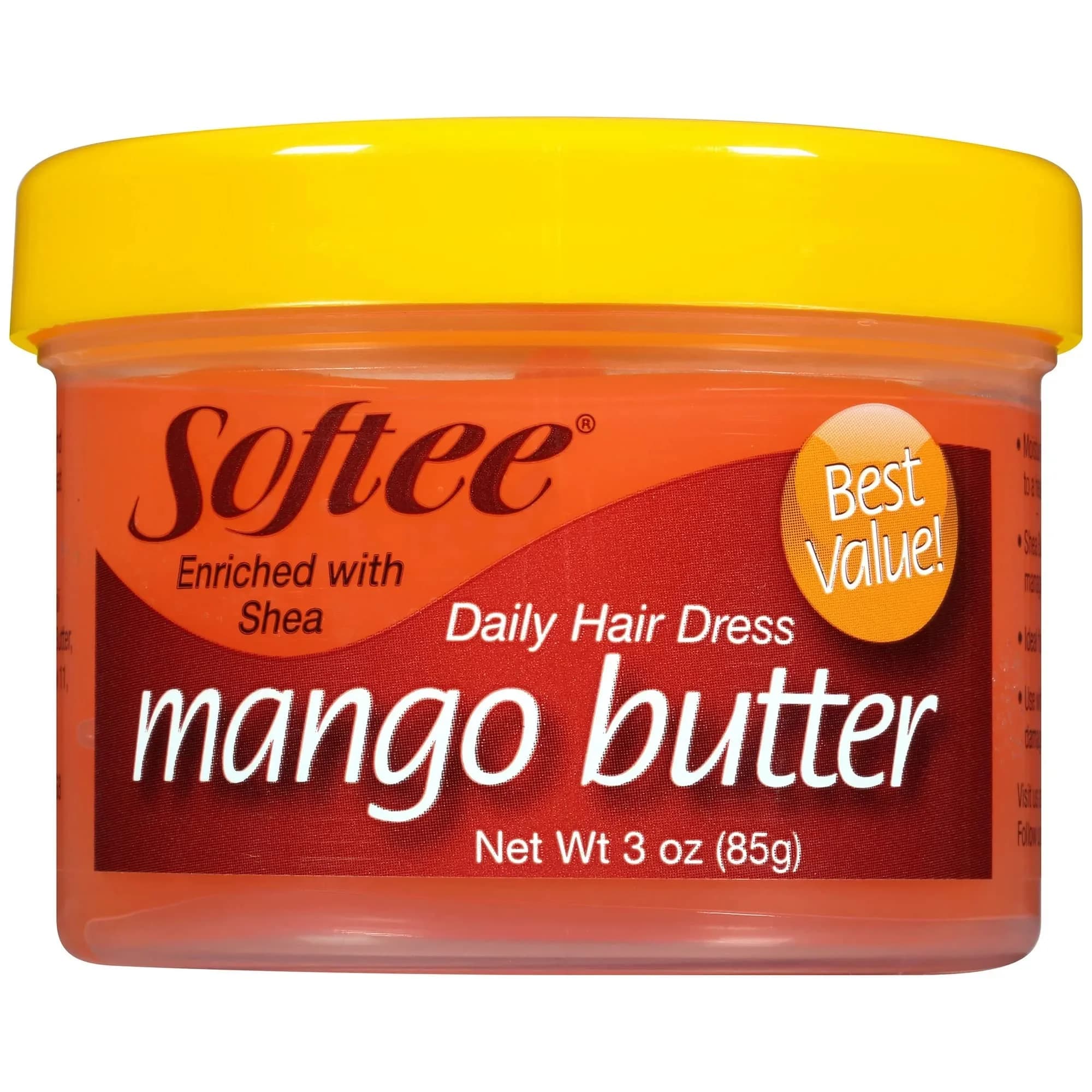 Softee Mango Butter Hair Dressing Cream 177ml (6 oz) Pack of 2 | Hydrates Scalp & Minimizes Breakage