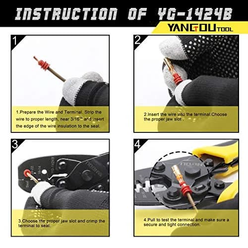 Yangoutool Molex Crimping Tool: Versatile for Molex, Delphi, AMP/Tyco, Harley, PC/Computer, Automotive Use, 24-14 AWG thumbnail 4