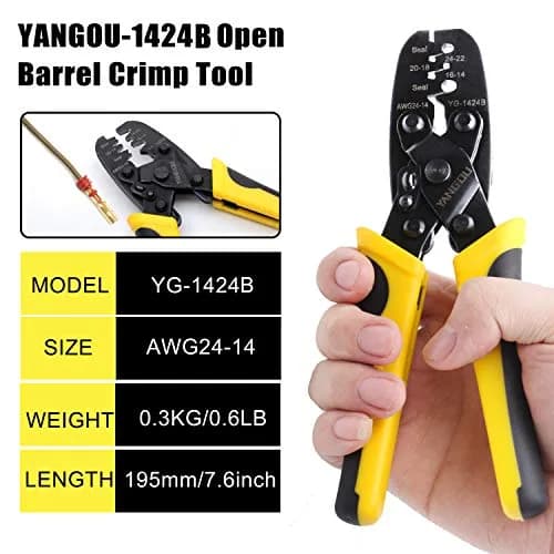 Yangoutool Molex Crimping Tool: Versatile for Molex, Delphi, AMP/Tyco, Harley, PC/Computer, Automotive Use, 24-14 AWG thumbnail 2