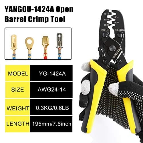 Yangoutool Molex Crimp Tool Versatile for Automotive & Computer Use 24-14 AWG thumbnail 2