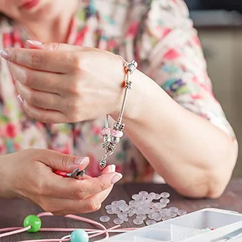 Zonon Clear Silicone Rubber Stopper Rings 6mm Outer Diameter (300 Pcs) | Secure Jewelry Spacers for DIY Crafts thumbnail 7