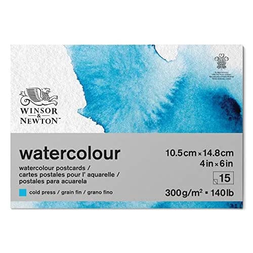 Winsor & Newton Classic Watercolor Paper Postcard Pad, 4" x 6" | Durable, Bright Finish for Watercolor Artists thumbnail 1
