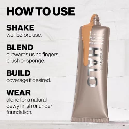 Smashbox Halo Healthy Glow Tinted Moisturizer SPF 25 Medium 40ml (1.4 Fl Oz) | Hydrates 24 Hrs, Dewy Finish thumbnail 4