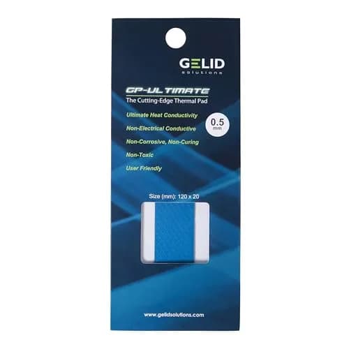 Gelid Solutions GP-Ultimate 15W/mK Thermal Pad 120x20x0.5mm Blue | High Conductivity for GPUs, SSDs, VRMs thumbnail 6